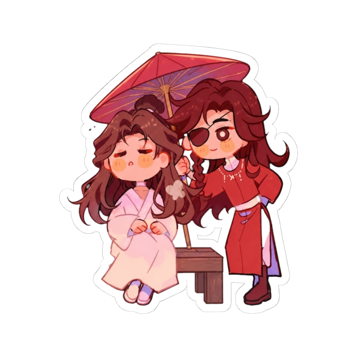 sleeping xie lian and hua cheng giving his umbrella | Heaven Official's Blessing (TGCF)